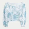 Łatwa w wykonaniu bluza z podwójnymi odkrytymi ramionami w stylu tie-dye Łatwa w wykonaniu bluza z podwójnymi odkrytymi ramionami w stylu tie-dye