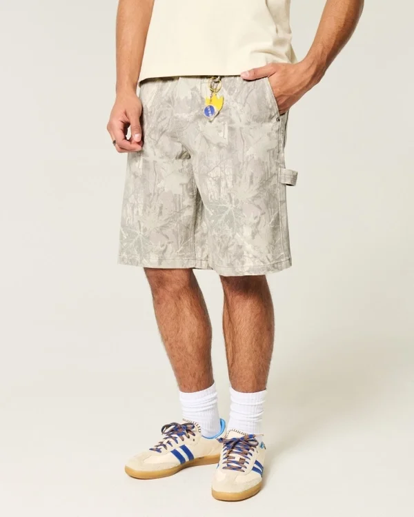 Baggy szorty jeansowe w kamuflażu Baggy szorty jeansowe w kamuflażu