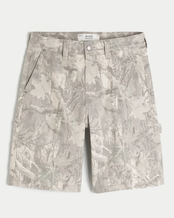 Baggy szorty jeansowe w kamuflażu Baggy szorty jeansowe w kamuflażu