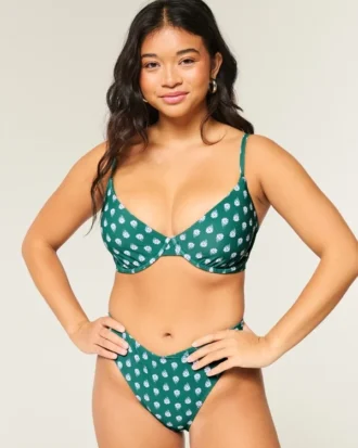 Biustonosz bikini z fiszbinami i głębokim dekoltem
