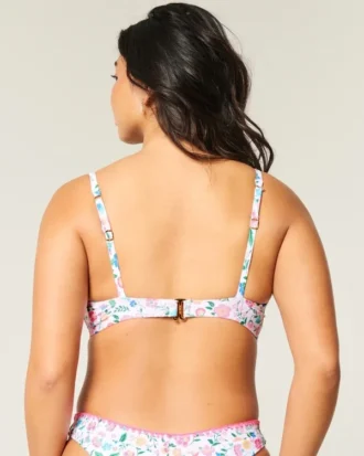 Biustonosz bikini z fiszbinami i głębokim dekoltem
