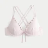 Biustonosz bikini z fiszbinami, ozdobiony muszelkami i ramiączkami z tyłu Biustonosz bikini z fiszbinami, ozdobiony muszelkami i ramiączkami z tyłu