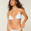Biustonosz bikini z trójkątnymi miseczkami i ozdobą na ramieniu Biustonosz bikini z trójkątnymi miseczkami i ozdobą na ramieniu