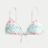 Biustonosz bikini z trójkątnymi miseczkami i ozdobą na ramieniu Biustonosz bikini z trójkątnymi miseczkami i ozdobą na ramieniu