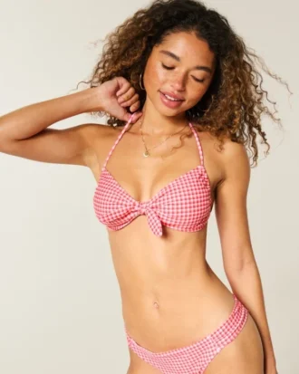 Biustonosz bikini z wiązaniem z przodu