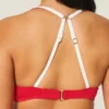 Biustonosz bikini z wysokim stanem, z fiszbinami i prążkowanym wykończeniem