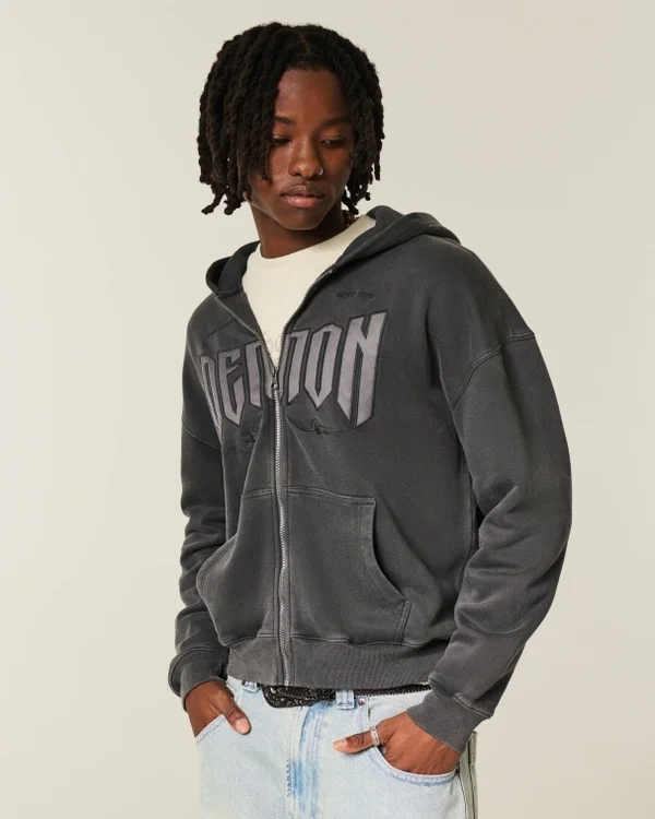 Bluza z kapturem Box Dodge Demon Graphic Zip-Up Hoodie Bluza z kapturem Box Dodge Demon Graphic Zip-Up Hoodie