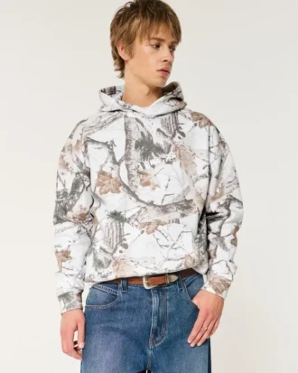 Bluza z kapturem Boxy Camo