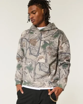 Bluza z kapturem Boxy Camo