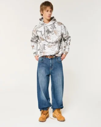Bluza z kapturem Boxy Camo