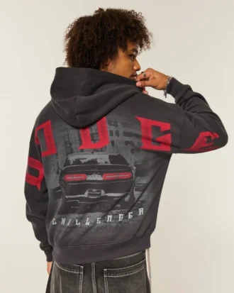 Bluza z kapturem Boxy Dodge Challenger Graphic