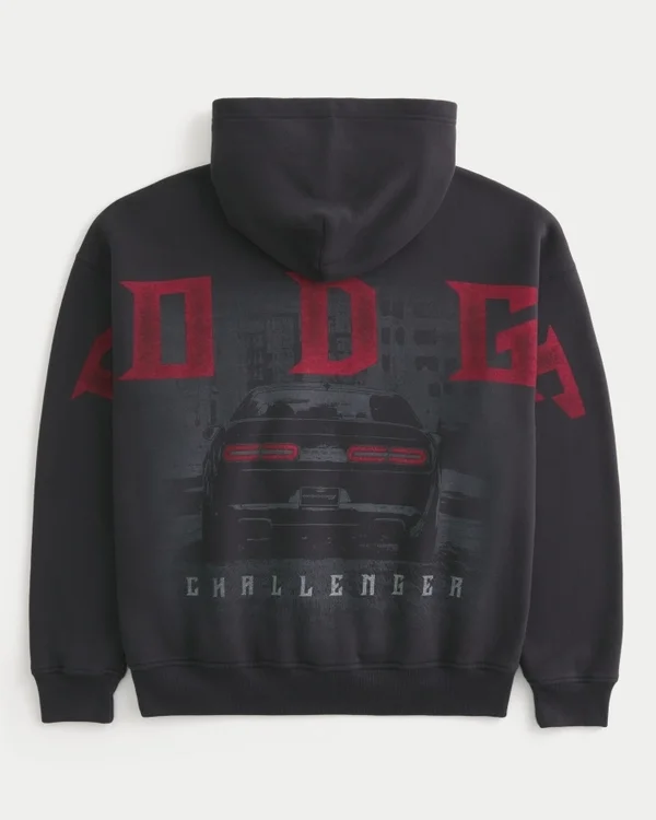 Bluza z kapturem Boxy Dodge Challenger Graphic Bluza z kapturem Boxy Dodge Challenger Graphic