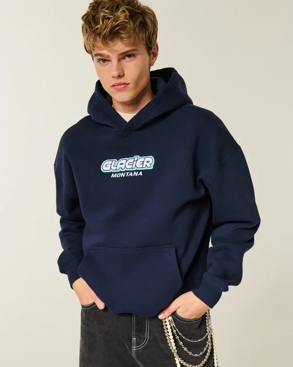 Bluza z kapturem Boxy Glacier Montana Graphic Bluza z kapturem Boxy Glacier Montana Graphic