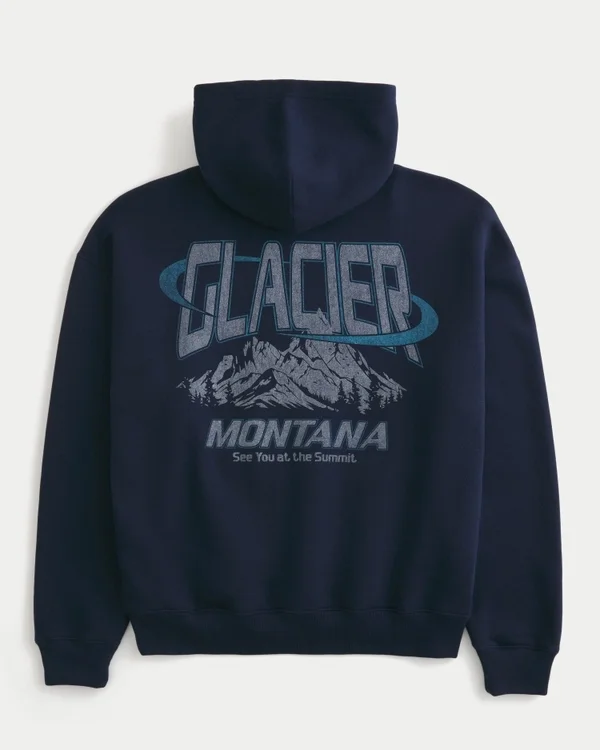 Bluza z kapturem Boxy Glacier Montana Graphic Bluza z kapturem Boxy Glacier Montana Graphic