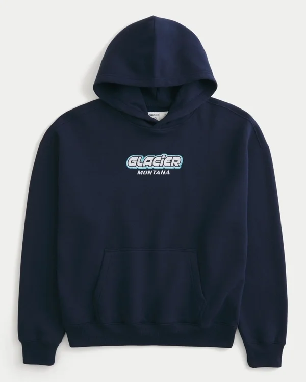 Bluza z kapturem Boxy Glacier Montana Graphic Bluza z kapturem Boxy Glacier Montana Graphic