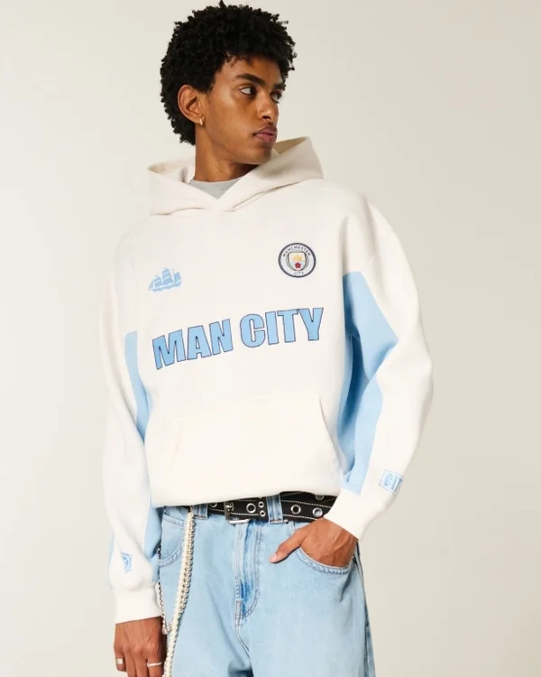 Bluza z kapturem Boxy Manchester City F.C. Graphic Bluza z kapturem Boxy Manchester City F.C. Graphic