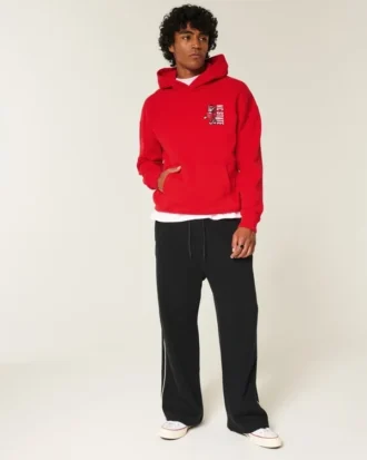 Bluza z kapturem Boxy North Carolina State University Wolfpack Graphic Hoodie Bluza z kapturem Boxy North Carolina State University Wolfpack Graphic Hoodie