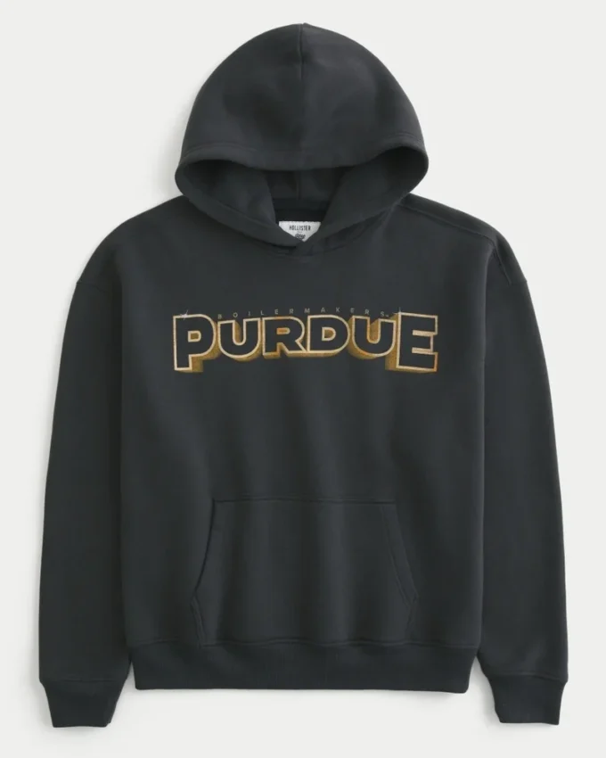 Bluza z kapturem Boxy Purdue University Graphic Hoodie Bluza z kapturem Boxy Purdue University Graphic Hoodie