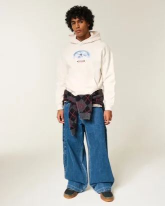 Bluza z kapturem Boxy St. Anton Ski Graphic