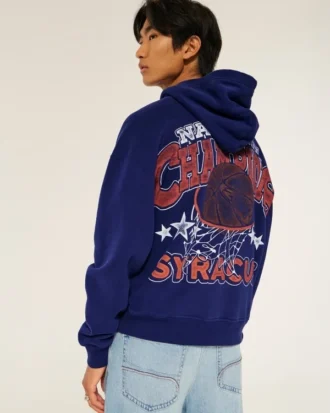 Bluza z kapturem Boxy Syracuse University Orange Graphic Bluza z kapturem Boxy Syracuse University Orange Graphic