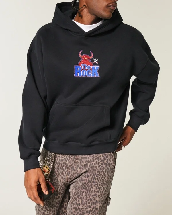 Bluza z kapturem Boxy The Rock Graphic Bluza z kapturem Boxy The Rock Graphic