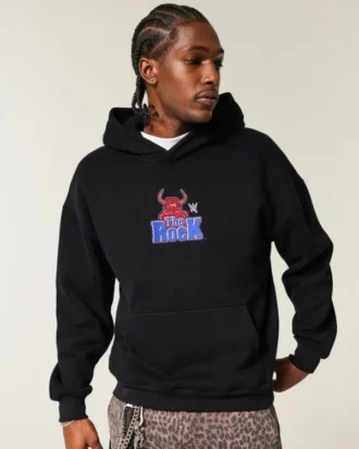 Bluza z kapturem Boxy The Rock Graphic