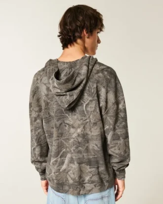 Bluza z kapturem Boxy Thermal Camo Zip-Up Hoodie