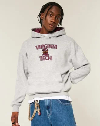 Bluza z kapturem Boxy Virginia Tech Hokies Graphic Hoodie Bluza z kapturem Boxy Virginia Tech Hokies Graphic Hoodie