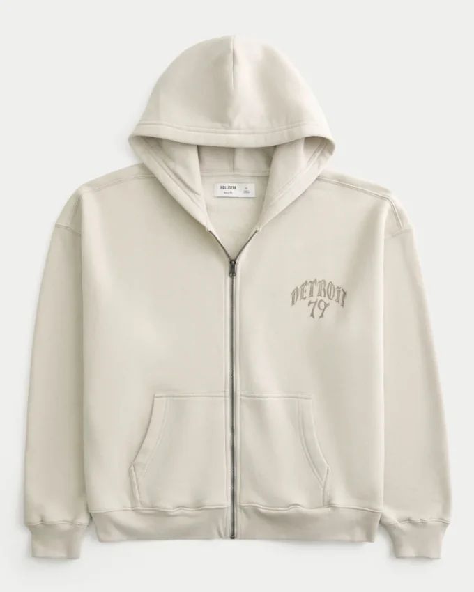 Bluza z kapturem Boxy Zip-Up Detroit 79 Graphic Hoodie Bluza z kapturem Boxy Zip-Up Detroit 79 Graphic Hoodie