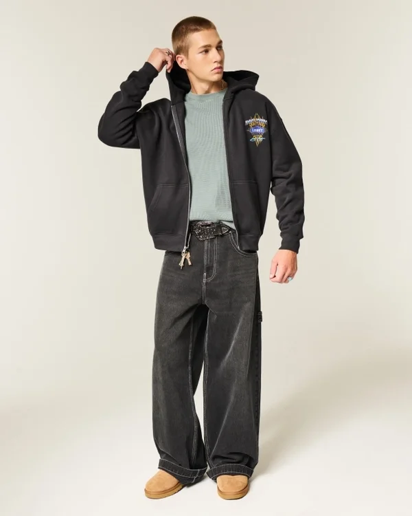 Bluza z kapturem Boxy Zip-Up Jimmie Johnson Team Lowe’s NASCAR Graphic Hoodie Bluza z kapturem Boxy Zip-Up Jimmie Johnson Team Lowe’s NASCAR Graphic Hoodie