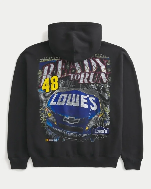 Bluza z kapturem Boxy Zip-Up Jimmie Johnson Team Lowe’s NASCAR Graphic Hoodie Bluza z kapturem Boxy Zip-Up Jimmie Johnson Team Lowe’s NASCAR Graphic Hoodie