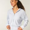 Bluza z kapturem Gilly Hicks Relaxed Zip-Up Waffle Hoodie Bluza z kapturem Gilly Hicks Relaxed Zip-Up Waffle Hoodie