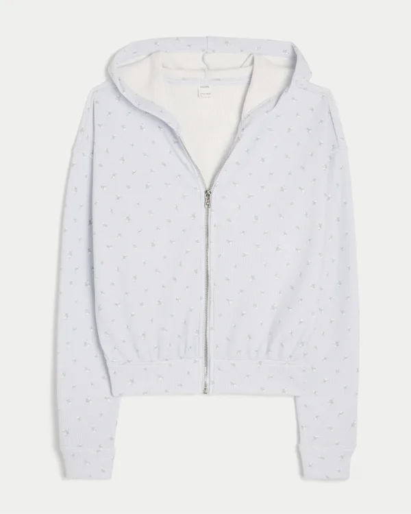 Bluza z kapturem Gilly Hicks Relaxed Zip-Up Waffle Hoodie Bluza z kapturem Gilly Hicks Relaxed Zip-Up Waffle Hoodie