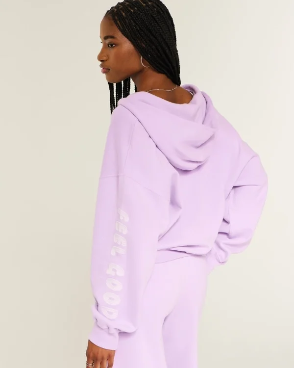 Bluza z kapturem Hollister Feel Good Graphic Easy Zip-Up Hoodie Bluza z kapturem Hollister Feel Good Graphic Easy Zip-Up Hoodie