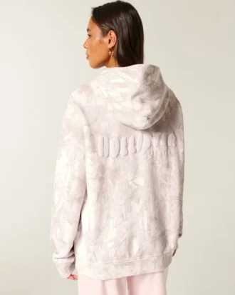 Bluza z kapturem Hollister Feel Good Oversized Logo Graphic Camo