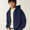 Bluza z kapturem i grafiką Boxy Zip-Up Number