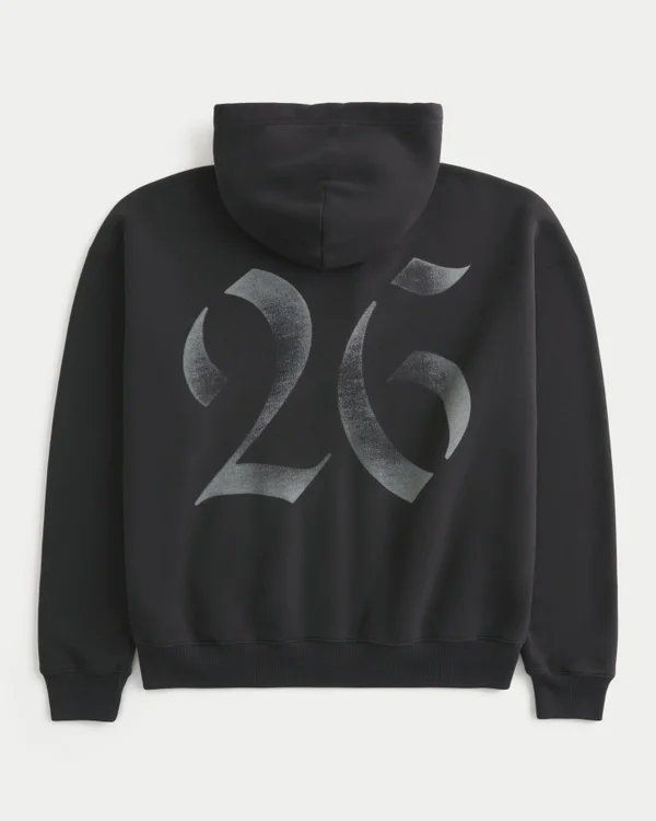 Bluza z kapturem i nadrukiem Boxy Class of 26 Bluza z kapturem i nadrukiem Boxy Class of 26