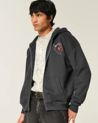Bluza z kapturem i nadrukiem Rutgers University