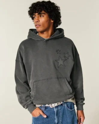 Bluza z kapturem i naszywką Baggy Cinch Star