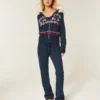 Bluza z kapturem i wykończeniem ze sztucznego futra, zapinana na zamek błyskawiczny, wzór Fair Isle Bluza z kapturem i wykończeniem ze sztucznego futra, zapinana na zamek błyskawiczny, wzór Fair Isle