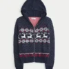Bluza z kapturem i wykończeniem ze sztucznego futra, zapinana na zamek błyskawiczny, wzór Fair Isle Bluza z kapturem i wykończeniem ze sztucznego futra, zapinana na zamek błyskawiczny, wzór Fair Isle