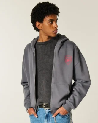 Bluza z kapturem i zamkiem błyskawicznym Arsenal F.C. Graphic Hoodie