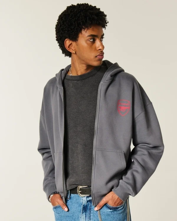 Bluza z kapturem i zamkiem błyskawicznym Arsenal F.C. Graphic Hoodie Bluza z kapturem i zamkiem błyskawicznym Arsenal F.C. Graphic Hoodie