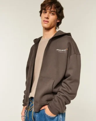 Bluza z kapturem i zamkiem błyskawicznym Boxy McLaren Graphic