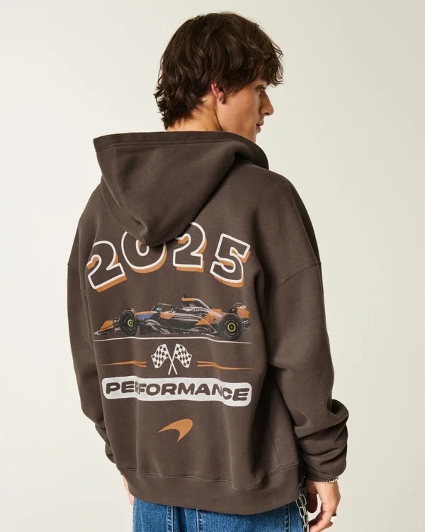 Bluza z kapturem i zamkiem błyskawicznym Boxy McLaren Graphic Bluza z kapturem i zamkiem błyskawicznym Boxy McLaren Graphic