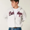 Bluza z kapturem i zamkiem błyskawicznym Boxy Providence Rhode Island Graphic Bluza z kapturem i zamkiem błyskawicznym Boxy Providence Rhode Island Graphic