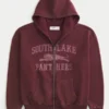 Bluza z kapturem i zamkiem błyskawicznym Boxy Zip-Up South Lake Panthers Graphic Hoodie Bluza z kapturem i zamkiem błyskawicznym Boxy Zip-Up South Lake Panthers Graphic Hoodie