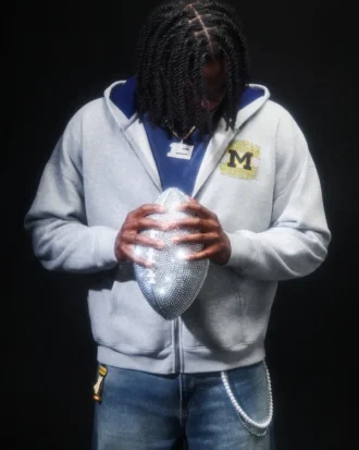 Bluza z kapturem i zamkiem błyskawicznym Boxy Zip-Up University of Michigan Wolverines Graphic Hoodie Bluza z kapturem i zamkiem błyskawicznym Boxy Zip-Up University of Michigan Wolverines Graphic Hoodie
