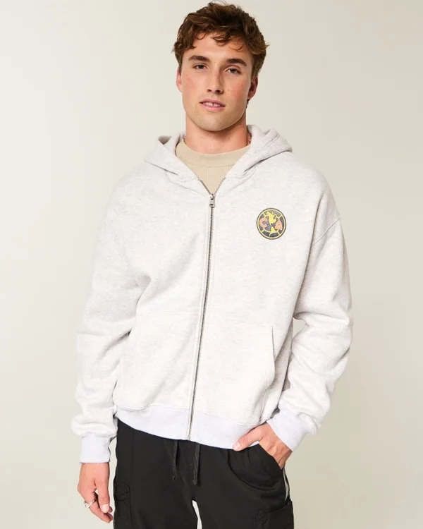 Bluza z kapturem i zamkiem błyskawicznym Club América Las Águilas Graphic Hoodie Bluza z kapturem i zamkiem błyskawicznym Club América Las Águilas Graphic Hoodie