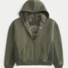 Bluza z kapturem i zamkiem błyskawicznym Hollister x Crocs z podszewką z polaru Bluza z kapturem i zamkiem błyskawicznym Hollister x Crocs z podszewką z polaru